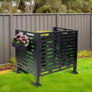 4x2 Ft Metal Air Conditioner Fence with Planter Boxes by HouseOfZazla