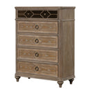 1 Piece Chest, Back Dovetail Drawers, Bedroom Furniture - Oak / Rustic by HouseOfZazla
