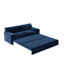 66' Queen Pull Out Sofa Bed, 3-in-1 Convertible Sleeper Sofa with Side Storage,Multi-Functional Velvet Loveseat Bed for Living Room,Bedroom,Apartment,Office