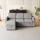 85.8" Sleeper Sofa, Sofa Bed - 2 in 1 Pull Out Sofa Bed with Storage Sofa, Sofa Sleeper with Pull Out Bed with Charging Port