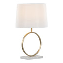 Moon - Contemporary Table Lamp - White / Gold by HouseOfZazla