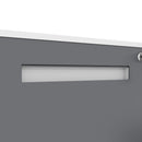 2-Drawer Mobile File Cabinet With Lock,On 360° Wheels, Holds A4/Letter/Legal Files - White by HouseOfZazla