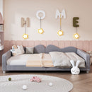 Upholstered Daybed, Sherpa Fabric Sofabed With Cloud-Shaped Backrest by HouseOfZazla