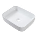 Rectangular Vessel Bathroom Sink, Modern - White by HouseOfZazla