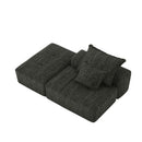 Modern Oversized Modular Sectional Sofa, Sparkling Fabric Soft Cushions With 2 Pillows
