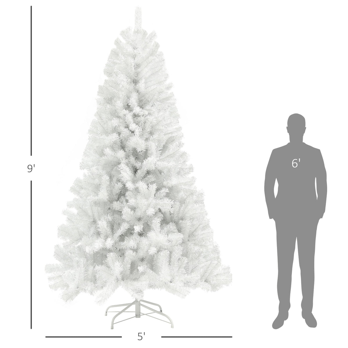 HOMCOM 9ft Tall Artificial Christmas Tree, photo 7 of 10