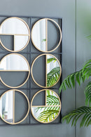 Eclectic Styling Metal Beaded Wall Mirror With Contemporary Design For Bedroom, Liveroom & Entryway by HouseOfZazla