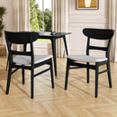 Mid Century Dining Chairs With Cushioned Seats And Wood Frame (Set of 2) by HouseOfZazla