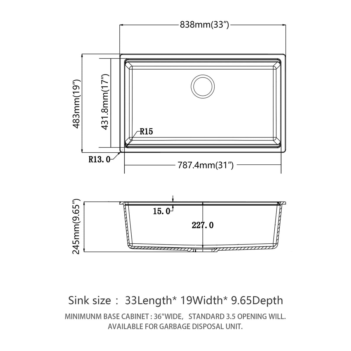 Quartz Kitchen Sink, Granite Composite Workstation Undermount, photo 25 of 27