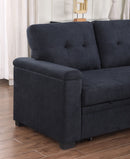 Lucca II - 84.5"W Reversible Sleeper Sectional Sofa with Storage Chaise by HouseOfZazla
