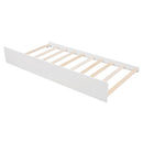 Twin Size Classic House Bed With Twin Size Trundle - White by HouseOfZazla