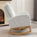 Accent Rocking Chair With Footrest, High Back by Unique Piece Furniture