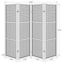 Browning 4-panel Bamboo Room Divider Folding Screen Walnut