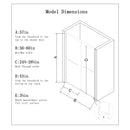 Aluminum Frame Double Double Soft Close Shower Door, Tempered Glass And Dual Stainless Steel Handles