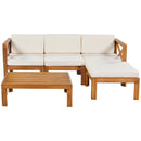Topmax Outdoor Patio Wood 5-Piece Sectional Sofa Seating Group Set by HouseOfZazla