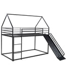 Twin Over Twin House Bunk Bed With Ladder And Slide by Unique Piece Furniture