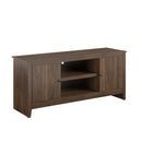 TV Stand For TVs Up To 65" With Open Shelves And Storage Cabinets - Walnut by HouseOfZazla