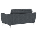 Oberle - 2 Piece Upholstered Sofa Set With Pocket Coil Seating - Charcoal by HouseOfZazla