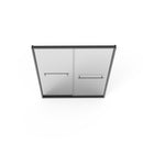 Frame Double Sliding Shower Door, Bypass Bathroom Sliding Door With Premium Clear Tempered Glass, Hardware Sliding Glass Shower Enclosure - Matte Black by HouseOfZazla