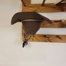 9 Cowboy Hat Rack | Cowboy Hat Holder | Rustic Western Hat Display | Handcrafted Wooden Organizer | Space-Saving Home Decor | Made in USA