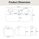 Curved 2 Person Compress Sofa With Armrests, Includes Pillows
