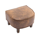 Accent Chair with Ottoman, Mid Century Modern Barrel Chair Upholstered Club Tub Round Arms Chair for Living Room