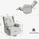 Extra Wide Swivel Recliner Glider Chair With Footrest by HouseOfZazla