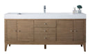James Martin Linear 72" Single Bathroom Vanity, Whitewashed Walnut