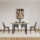 Modern Accent Dining Chairs Upholstered Seat, Metal Legs (Set of 4) by HouseOfZazla