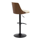 Gianna - Mid Century Modern Adjustable Barstool, Swivel With Rounded T Footrest (Set of 2) by HouseOfZazla