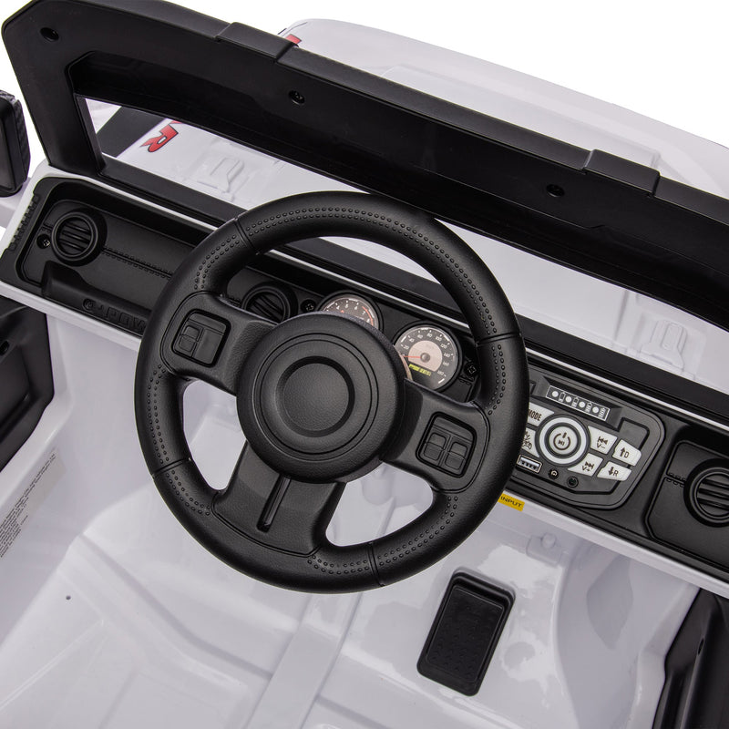 24V Ride On Large PickUp Truck car for Kids,ride On 4WD Toys with Remote Control,Parents Can Assist in Driving,Bluetooth music version,Pickup truck design with spacious storage in the rear.