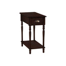 Accent Side Table, 2 Tier, Storage Drawer, Stylish Traditional Design