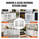 BBQ Access Door, 30W x 21H Inch Double Stainless Steel Outdoor Kitchen Door by HouseOfZazla