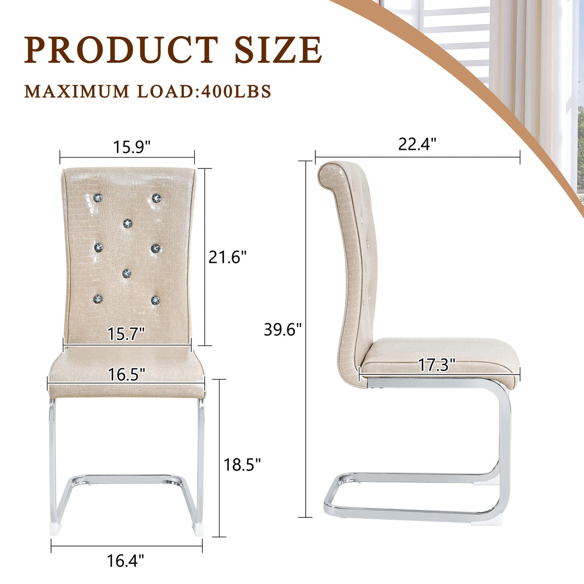 Elegant Design Upholstered Dining Chairs, photo 23 of 24