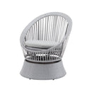 Modern Swivel Wicker Lounge Chair With Round Design
