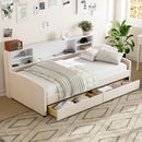 Luxurious Upholstered Platform Bed With Storage Drawers by HouseOfZazla