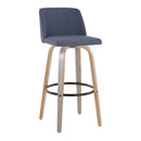 Toriano - Fixed Height Contemporary Barstool With Swivel With Round Footrest (Set of 2) by HouseOfZazla