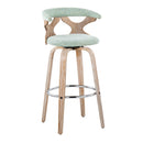 Gardenia - Contemporary Fixed Height Barstool With Swivel With Round Footrest (Set of 2) by HouseOfZazla