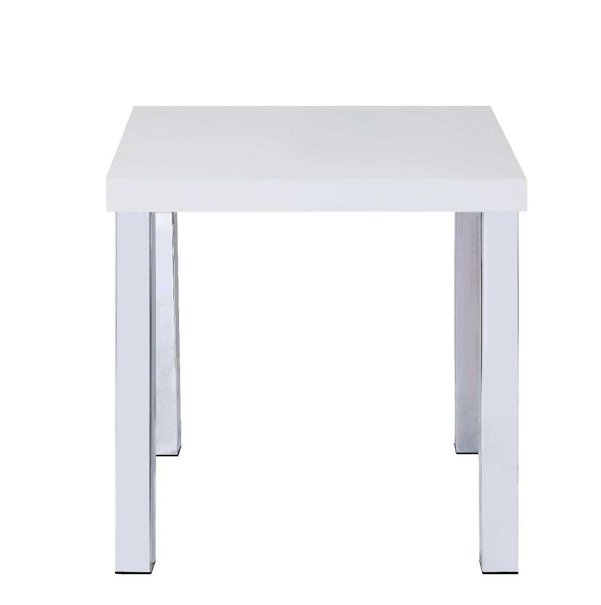Harta - End Table - White High Gloss & Chrome, photo 3 of 3