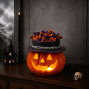 Halloween Pumpkin Candy Bowl With Witch Hat