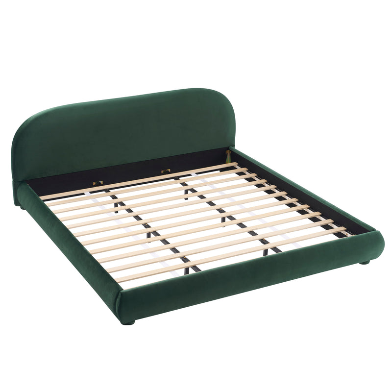 Dark Green Velvet Bed Frame, photo 7 of 10
