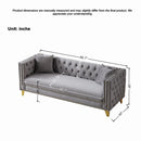 Deep Seat Sofa With Button Nailhead, Square Arm Couches by HouseOfZazla