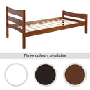 Twin Size Platform Bed With Headboard And Wooden Slat Support by HouseOfZazla