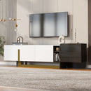 TV Stand With 1 Drawer, 2 Cabinets And Adjustable Shelves by HouseOfZazla