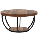 2 Tier Circle Coffee Table With Storage Shelves by HouseOfZazla