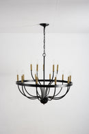 18-Light Industrial Iron Candle Chandelier