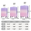 20'/24'/28' 3-Piece PC Spinner Wheel Luggage Set