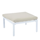 3-Piece Patio Daybed with Retractable Canopy Outdoor Metal Sectional Sofa Set Sun Lounger with Cushions for Backyard, Porch, Poolside, Beige