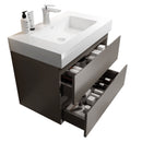 Alice - Bathroom Vanity With Sink, Large Storage Wall Mounted Floating Bathroom Vanity For Modern Bathroom, One-Piece Sink Basin Without Drain And Faucet by HouseOfZazla