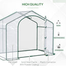 6' x 3' x 5' Portable Walk-in Greenhouse, PVC Cover, Steel Frame Garden Hot House, Zipper Door, Top Vent for Flowers, Vegetables, Saplings, Clear
